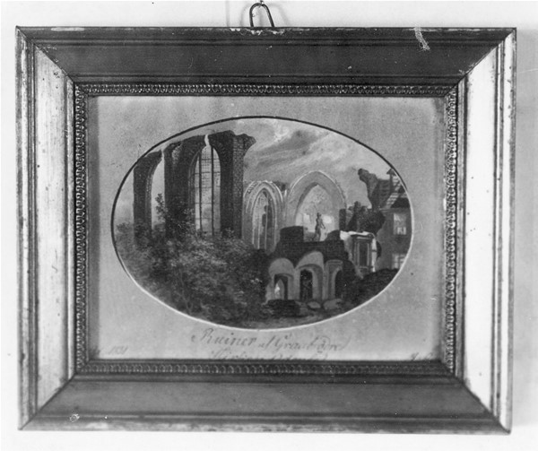 Gouache, 1831. Graabrødre Kirkes Ruiner